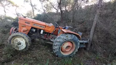 Aydın'da traktörün devrilmesi sonucu bir kişi öldü, bir kişi yaralandı
