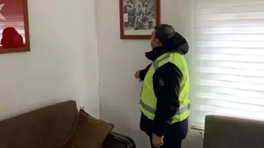 Deprem bölgesinde hasar tespit çalışması başladı
