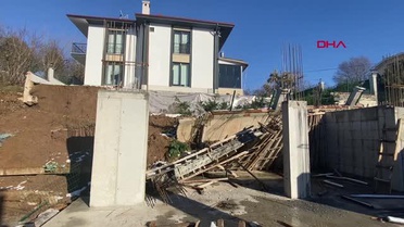İnşaat çalışması sırasında toprak kayınca evi mühürlendi