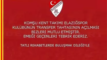 Son dakika spor: Elazığspor'un transfer yasağını kaldırması Malatya'yı da sevindirdi