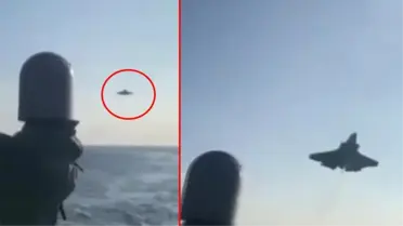 Yeni ortaya çıktılar! Bu görüntülerin Güney Çin Denizi'nde düşen ABD'ye ait F-35 savaş uçağına ait olduğu iddia ediliyor