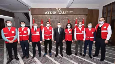 Türk Kızılay Aydın Şubesi yeni yönetimi Vali Aksoy ile görüştü