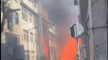 Son dakika haber! Güngören'de 4 katlı tekstil imalathanesinde yangın ve patlamalar (5)