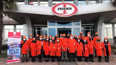 130 lise öğrencisi Erdemir'i ve üretim süreçlerini tanıma fırsatı buldu