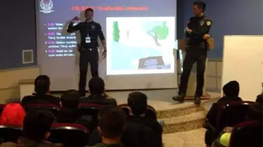 Polis ekipleri üniversite öğrencilerine güvenli motosiklet sürüş eğitimi verdi