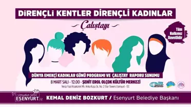 'Dirençli Kentler Dirençli Kadınlar' çalıştayı yarın başlıyor