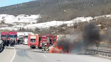 Samsun'da tırla çarpışıp alev alan otomobildeki 2 kişi yaralandı