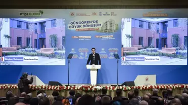 Bakan Kurum, Tozkoparan'daki temel atma ve anahtar teslim töreninde konuştu (2)