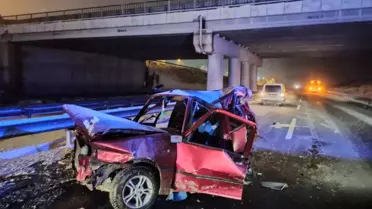 Otobüs ile otomobil çarpıştı: 1 ölü, 1 yaralı
