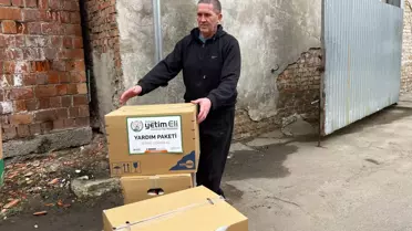 Son dakika haberleri... Avrupa Yetim Eli Derneği'nden Ukraynalı savaş mağdurlarına insani yardım