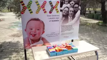 BALIKESİR - Down sendromuna farkındalık için okul bahçesinde rengarenk çoraplarla yürüdüler