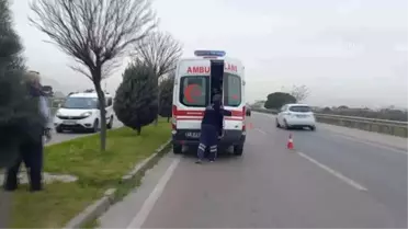 Tıra çarpan otomobildeki 2 kişi yaralandı