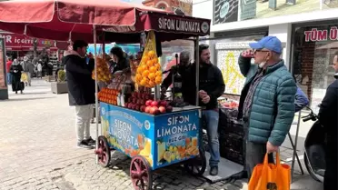 Sıkma meyve suyu tezgahlarında mesai başladı
