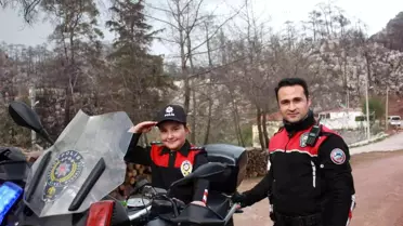 9 yaşındaki Yağmur'un polis olma hayalini gerçekleştirdiler