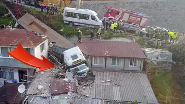 Sarıyer'de gecekondu üzerine TIR devrildi: Yaralılar var