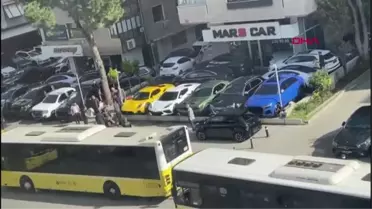 KADIKÖY'DE LÜKS ARAÇLAR ARASINDA NAKLİYECİLER İLE GALERİCİLERİN KAVGASI