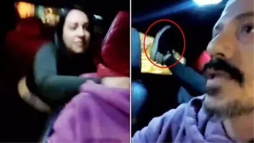 Kadın yolcu direksiyon başındaki taksiciye tekme attı, saçını çekti! O anlar kamerada