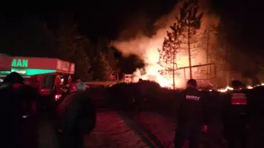 Karabük'te orman işçilerinin kaldığı sayvanda çıkan yangın söndürüldü