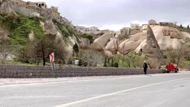 Uçhisar-Göreme arasında kaldırım çalışması başlatıldı