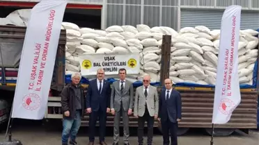 Uşak'ta arı üreticilerine toz şeker desteği verildi