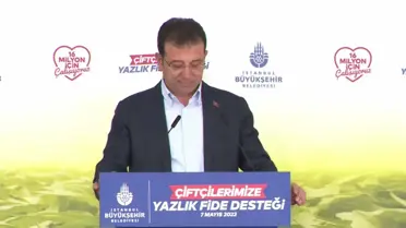 İbb, Üreticiye 5 Milyon Yazlık Sebze Fidesi Dağıtımına Başladı... İmamoğlu: 'Bizi Beton Duvarlar Değil, Bereketli Tarlalar Aydınlığa Kavuşturacak'