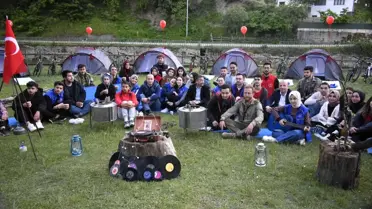 Gençlik haftasında kamp yaptılar