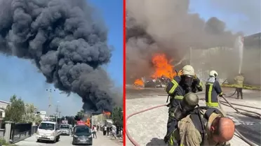 Uşak'ta tekstil fabrikası cayır cayır yanıyor! Olay yerine çok sayıda itfaiye ve sağlık ekipleri sevk edildi