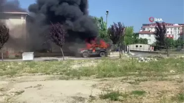 Beylikdüzü'nde seyir halindeki cip alev topuna döndü