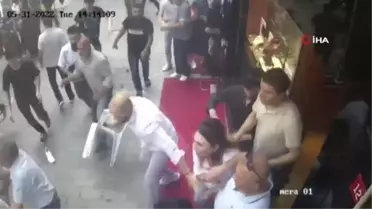 Laleli'de savaş meydanlarını aratmayan kavga kamerada
