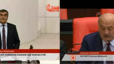 CHP'li vekil TBMM'de Erzincan'ı konuştu, AK Partili vekil cevap verdi