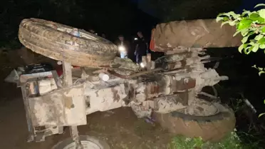 Tokat'ta devrilen traktörün sürücüsü hayatını kaybetti