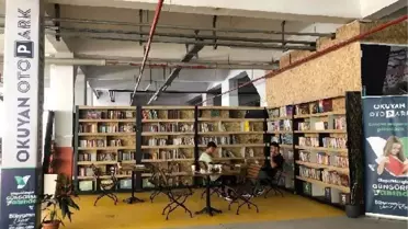 Güngören'de köyiçi otoparkının bir kısmı kütüphaneye çevrildi