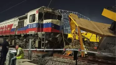 Freni arızalanan lokomotif, işçilere çarptı: 1 ölü, 2 yaralı