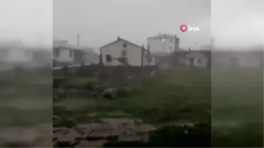 Ardahan'da dolu tarım arazilerine zarar verdi
