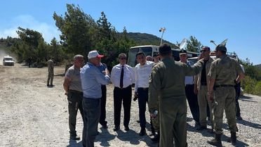 KKTC'deki orman yangınına müdahale sürüyor (2)