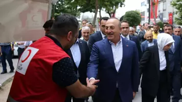 Bakan Çavuşoğlu'ndan valilik ve belediye ziyareti