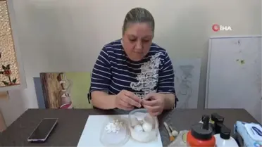 Mardin'in sembolü haline gelen Şahmeran yumurta kabuğundan tabloya dönüştü