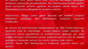 Yeni Malatyaspor'da bir kez daha genel kurul yapılacak