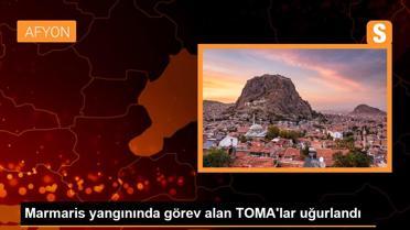 Marmaris yangınında görev alan TOMA'lar uğurlandı