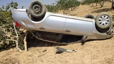 Şanlıurfa'da kontrolden çıkan otomobil devrildi: 1 yaralı