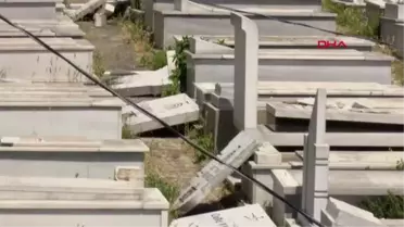 HASKÖY MEZARLIĞI'NDA TAHRİP EDİLEN MEZAR TAŞLARI YENİDEN YAPTIRILIYOR
