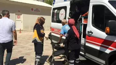 Anız yangınında dumandan etkilenen çiftçi hastaneye kaldırıldı