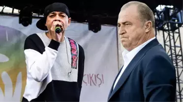Ünlü rapçi Ceza'nın konserine, Fatih Terim damga vurdu! Fotoğrafı dev akrana yansıtıldı