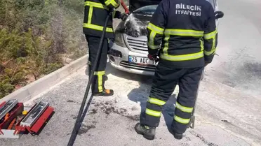 Bilecik'te araç yangını zamanında müdahaleyle söndürüldü