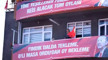 Ordu'da pankartların dili: 'Fındık dalda tekleme, 6'lı masa Ordu'dan oy bekleme'