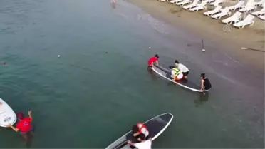 Alanya'da engelli bireylere kürek sörfü eğitimi