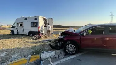 Cip ile karavan kavşakta çarpıştı: 1'i bebek 7 yaralı