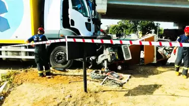 Konya'da kamyon ile çarpışan traktörün sürücüsü öldü