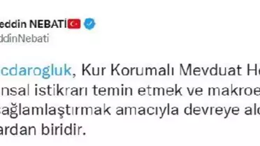 Bakan Nebati: 'Finansal istikrarı zedeleyici türden açıklamalar vatanseverlikten uzaktır'