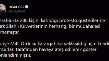 Gaziantep Valisi Gül'den TSK'nın Cerablus'ta eylem yapanlara müdahale iddiasına yalanlama Açıklaması